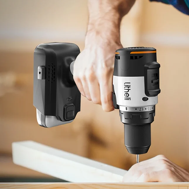 Акумуляторний ударний шурупокрут Litheli безщітковий, живлення від павербанку (УМБ Litheli Power Bank 20000 mAh, 45 W, 2А в комплекті) — Photo 1