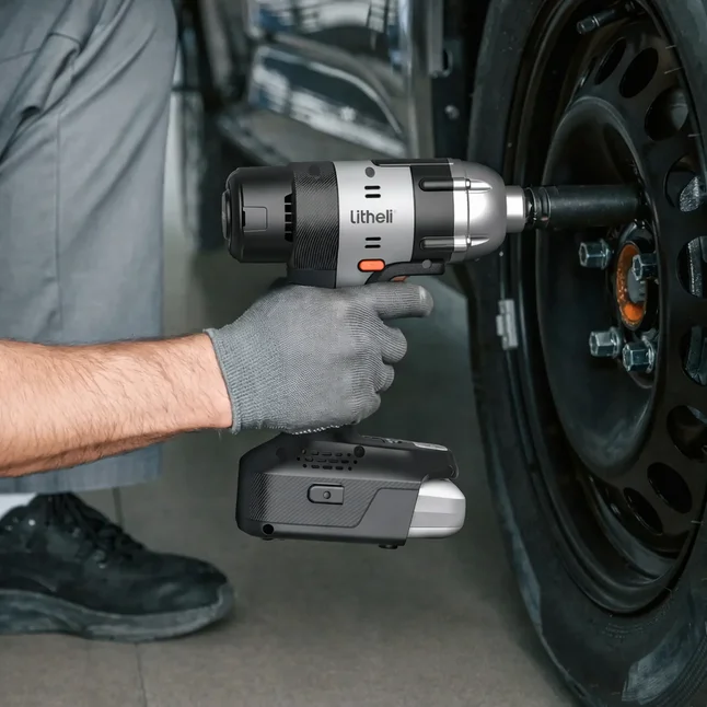 Акумуляторний ударний гайковерт Litheli безщітковий, живлення від павербанку (УМБ Litheli Power Bank 20000 mAh, 45 W, 2А в комплекті) — Photo 1