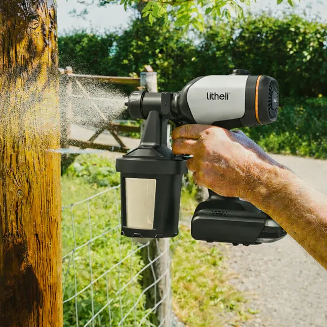 Акумуляторний фарборозпилювач безщітковий Litheli, живлення від павербанку (УМБ Litheli Power Bank 20000 mAh, 45 W, 4А в комплекті) — Photo 2