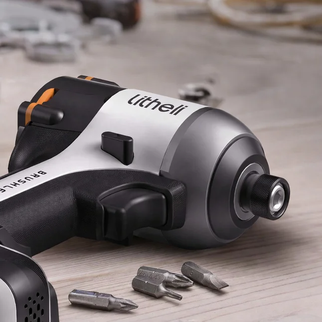 Акумуляторний ударний гвинтоверт Litheli безщітковий, живлення від павербанку (УМБ Litheli Power Bank 20000 mAh, 45 W, 2А в комплекті) — Photo 2