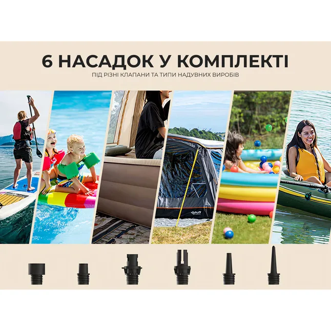 Портативный кемпинговый насос Litheli OP20, питание от павербанка (УМБ Litheli Power Bank 12 500 mAh, 45 W, 2,5 А в комплекте) — Photo 6
