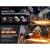 Акумуляторна кутова шліфмашина безщіткова Litheli, живлення від павербанку (УМБ Litheli Power Bank 20000 mAh, 45 W, 2А в комплекті) — Photo 8